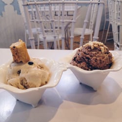 Winter Garden Nitrogen Desserts - Sunrise Surprise and Nociolla ice cream