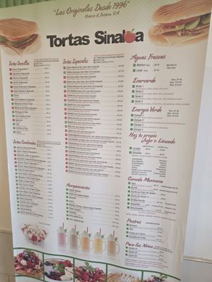Menu photo 1 Tortas Sinaloa Ontario, CA Menu photo 1 Tortas Sinaloa Ontario, CA