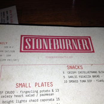 Stoneburner - Menu - Pizza Near Me - Seattle, Washington Stoneburner - Menu - Pizza Near Me - Seattle, Washington