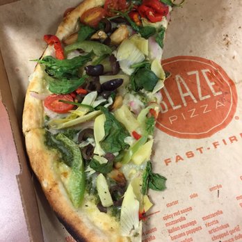 Blaze Pizza - Build your own vegan pizza with vegan pesto and all the veggies - Pizza Near Me - Riverside, California