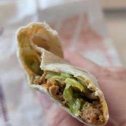 Taco Bell - Cross-section of my soft taco
