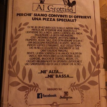 Al Grottino - Menu pg1 - Pizza Near Me - Rome, RM Al Grottino - Menu pg1 - Pizza Near Me - Rome, RM