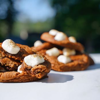 J Bakes - two cookies with marshmallows on them - Desserts Near Me J Bakes - two cookies with marshmallows on them - Desserts Near Me