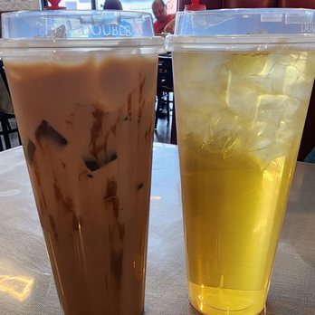 Dumpling World - Okinawa Brown Sugar Milk Tea & Iced Jasmine Green Tea (6/3/26) - Chinese Near Me - Everett, Washington