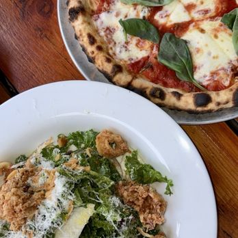 In Riva - Calamari kale salad and margarita pizza - Italian Near Me - Philadelphia, Pennsylvania In Riva - Calamari kale salad and margarita pizza - Italian Near Me - Philadelphia, Pennsylvania