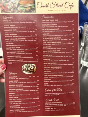 Menu photo 1 Court Street Cafe Franklin, IN Menu photo 1 Court Street Cafe Franklin, IN