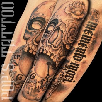 Pop's Tattoo - Momento Mori  Artist: Chuck - Tattoo Near Me - Silver Spring, Maryland