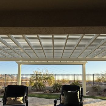 Patio Partners - This is our favorite view.  There is nothing behind our home except Mexico.  We have our spectacular view with shade! - Awnings Near Me - Surprise, Arizona