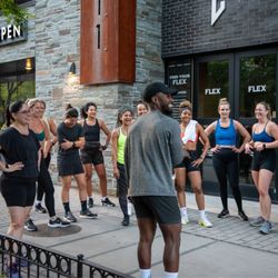 The LAB Fitness DC - Coach Marcus prepping us for the work