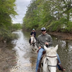 Cotton Top Horse Rentals - Stay cool and experience riding through the pond