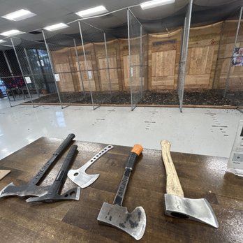 Axe Ventures LA - Axes and throwing area - Axe Throwing Near Me - Los Angeles, California