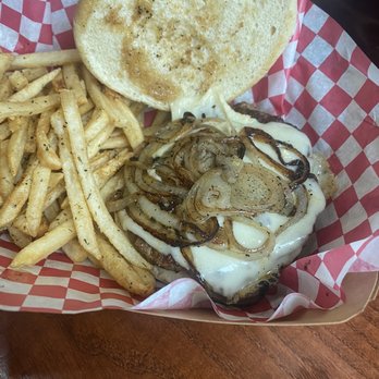 Pines Resort and Campground - Onion Swiss Burger - Resorts Near Me - Deer River, Minnesota Pines Resort and Campground - Onion Swiss Burger - Resorts Near Me - Deer River, Minnesota