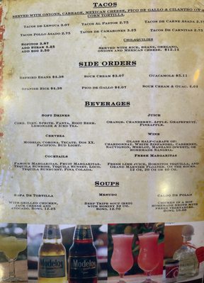 Menu photo 2 Nachos Resturant Packwood, WA