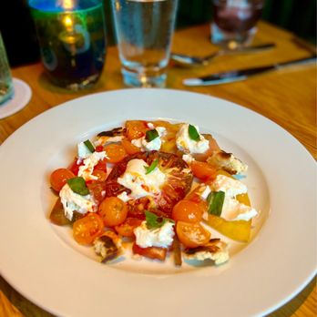 The Establishment - Tomatoes Four Ways - Seafood Near Me - Charleston, South Carolina The Establishment - Tomatoes Four Ways - Seafood Near Me - Charleston, South Carolina