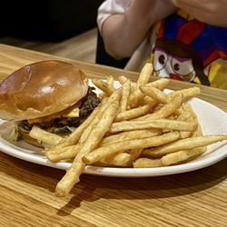 Smashed Burger with fries