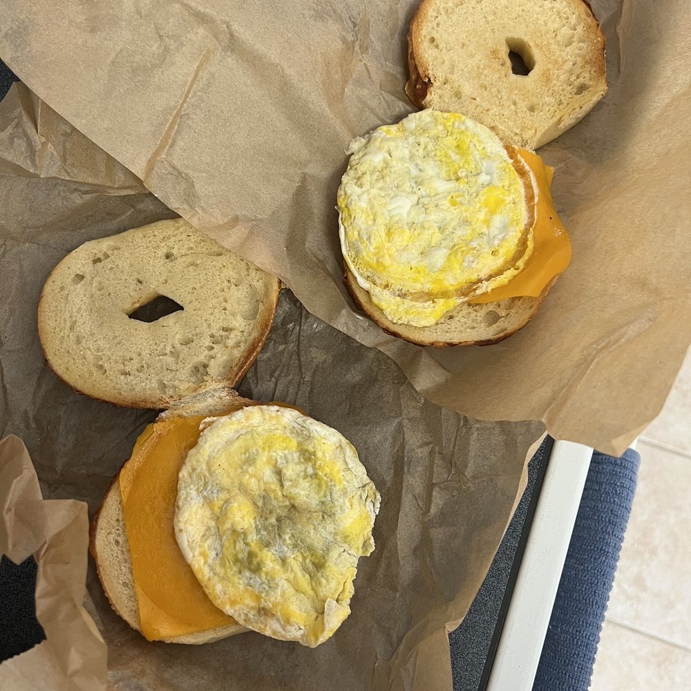 Einstein Bros. Bagels - Both sandwich's without bacon one egg grey and green in color definitely not edible. - Bagels Near Me - Tempe, Arizona Einstein Bros. Bagels - Both sandwich's without bacon one egg grey and green in color definitely not edible. - Bagels Near Me - Tempe, Arizona