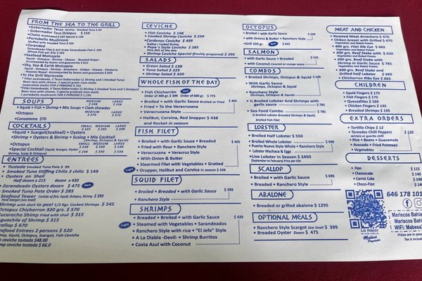 Menu photo 1 Mariscos Bahia de Ensenada Ensenada, BCN Menu photo 1 Mariscos Bahia de Ensenada Ensenada, BCN