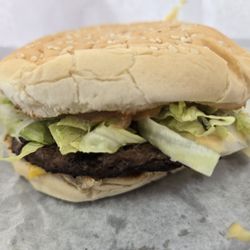Burger Han's - Han special burger. Shredded lettuce onions