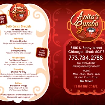 Nita's Gumbo - Lunch Special - Seafood Near Me - Chicago, Illinois Nita's Gumbo - Lunch Special - Seafood Near Me - Chicago, Illinois