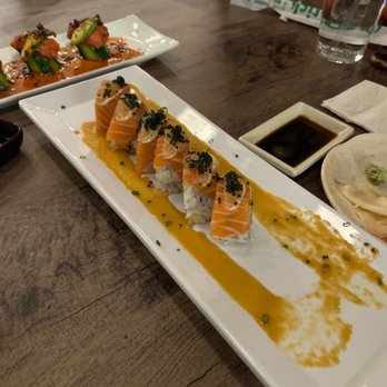 Sushi Beluga -Long Beach - Salmon lemon roll and cucumber boat - Japanese Near Me - Long Beach, California Sushi Beluga -Long Beach - Salmon lemon roll and cucumber boat - Japanese Near Me - Long Beach, California