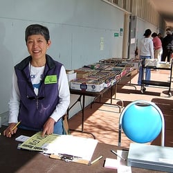 Friends of the Palo Alto Library - Leslie volunteers as Bargain Room cashier at the FOPAL Book Sale.