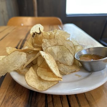 Mochica - Side of potato chips with dipping sauce - Peruvian Near Me - San Francisco, California Mochica - Side of potato chips with dipping sauce - Peruvian Near Me - San Francisco, California