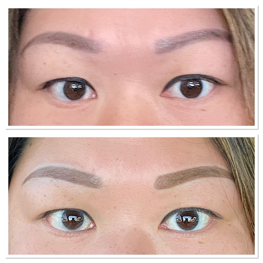 Effortless PMU - My before and after today's annual touch up - Permanent Makeup Near Me - Alhambra, California Effortless PMU - My before and after today's annual touch up - Permanent Makeup Near Me - Alhambra, California