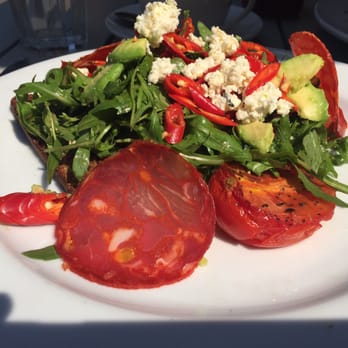 The Greenery - Granary toast with chorizo. A bit on the skimpy side for brunch. - Cafes Near Me - Dublin, D