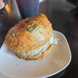 Cheddar jalapeno bagel- Smokey biscuit Cheddar jalapeno bagel- Smokey biscuit