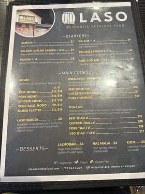Menu photo 1 LASO American Canyon, CA Menu photo 1 LASO American Canyon, CA