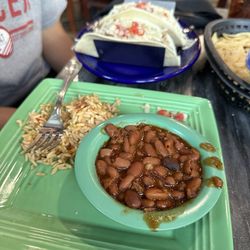 Pomme De Ritas - Chicken Tacos Rice and Hickory beans