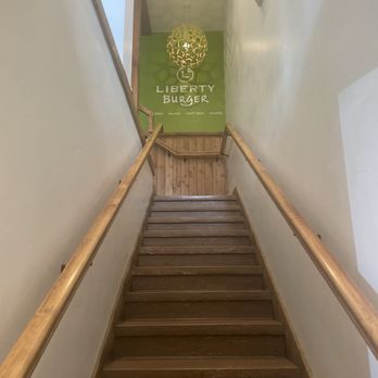 Liberty Burger - Stairs up to the restroom - Burgers Near Me - Jackson, Wyoming