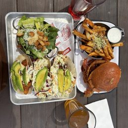 crispy fish tacos and the western burgers crispy fish tacos and the western burgers