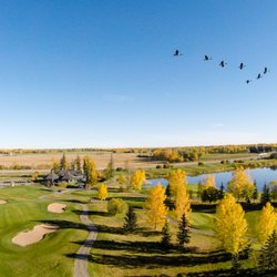 Cougar Creek Golf Club - Amazing aerial photo that captured geese above our 9th and 10th holes.
