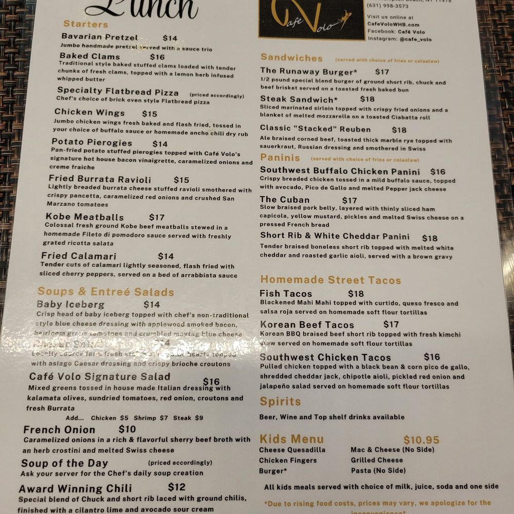 Cafe Volo - Cafes Near Me - West Hampton Beach, New York
