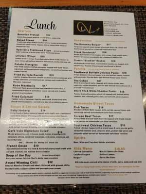 Menu photo 1 Cafe Volo West Hampton Beach, NY Menu photo 1 Cafe Volo West Hampton Beach, NY