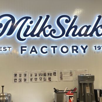 MilkShake Factory Somerville - Fun sign advertising their place on the wall - Ice Cream & Frozen Yogurt Near Me - Somerville, New Jersey MilkShake Factory Somerville - Fun sign advertising their place on the wall - Ice Cream & Frozen Yogurt Near Me - Somerville, New Jersey