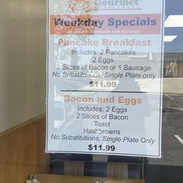 Daily breakfast specials Daily breakfast specials