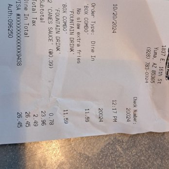 Raising Cane's Chicken Fingers - Price - Fast Food Near Me - Yuma, Arizona