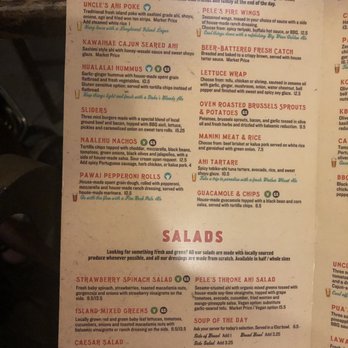 Kona Brewing - Pupu and salad menu - Pubs Near Me - Honolulu, Hawaii Kona Brewing - Pupu and salad menu - Pubs Near Me - Honolulu, Hawaii