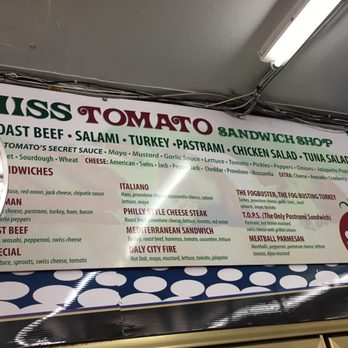 Miss Tomato - The menu on the wall in this corner store in the hill. - Sandwiches Near Me - Pacifica, California Miss Tomato - The menu on the wall in this corner store in the hill. - Sandwiches Near Me - Pacifica, California