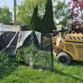 Witt's Tree Service - Netting pounded into the ground prevented collateral damage. - Tree Services Near Me - Catasauqua, Pennsylvania Witt's Tree Service - Netting pounded into the ground prevented collateral damage. - Tree Services Near Me - Catasauqua, Pennsylvania