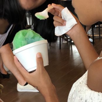 Snowflakes - Small snow cone with three flavors. - Shaved Ice Near Me - Artesia, California