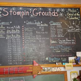 Stompin' Grounds drink menu Stompin' Grounds drink menu