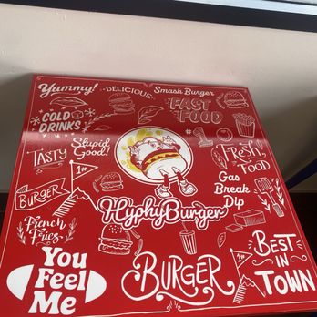 Hyphy Burger - Table top design - Burgers Near Me - Oakland, California