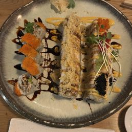 Sushi ya roll, soft shell crab, and tuna