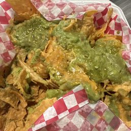 Chips and Guacamole Nachos Chips and Guacamole Nachos