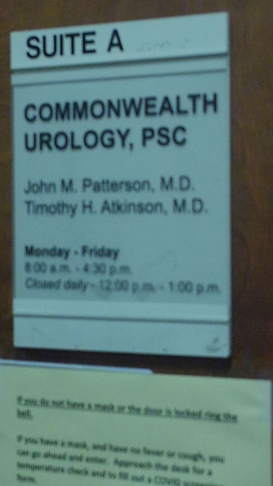 COMMONWEALTH UROLOGY PSC Updated August 2024 101 Medical Heights Dr
