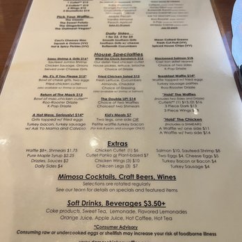 Dame's Chicken and Waffles - Menu - New American Near Me - Cary, North Carolina Dame's Chicken and Waffles - Menu - New American Near Me - Cary, North Carolina