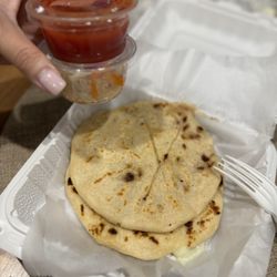 Lathrop Food Plaza - The pupusas